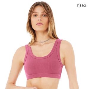 NWT Alo Wellness Bra in Raspberry Sorbet XS